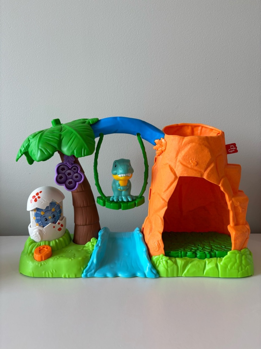 Little People- Fisher-Price Tropical Dino Playset - Orange & Green